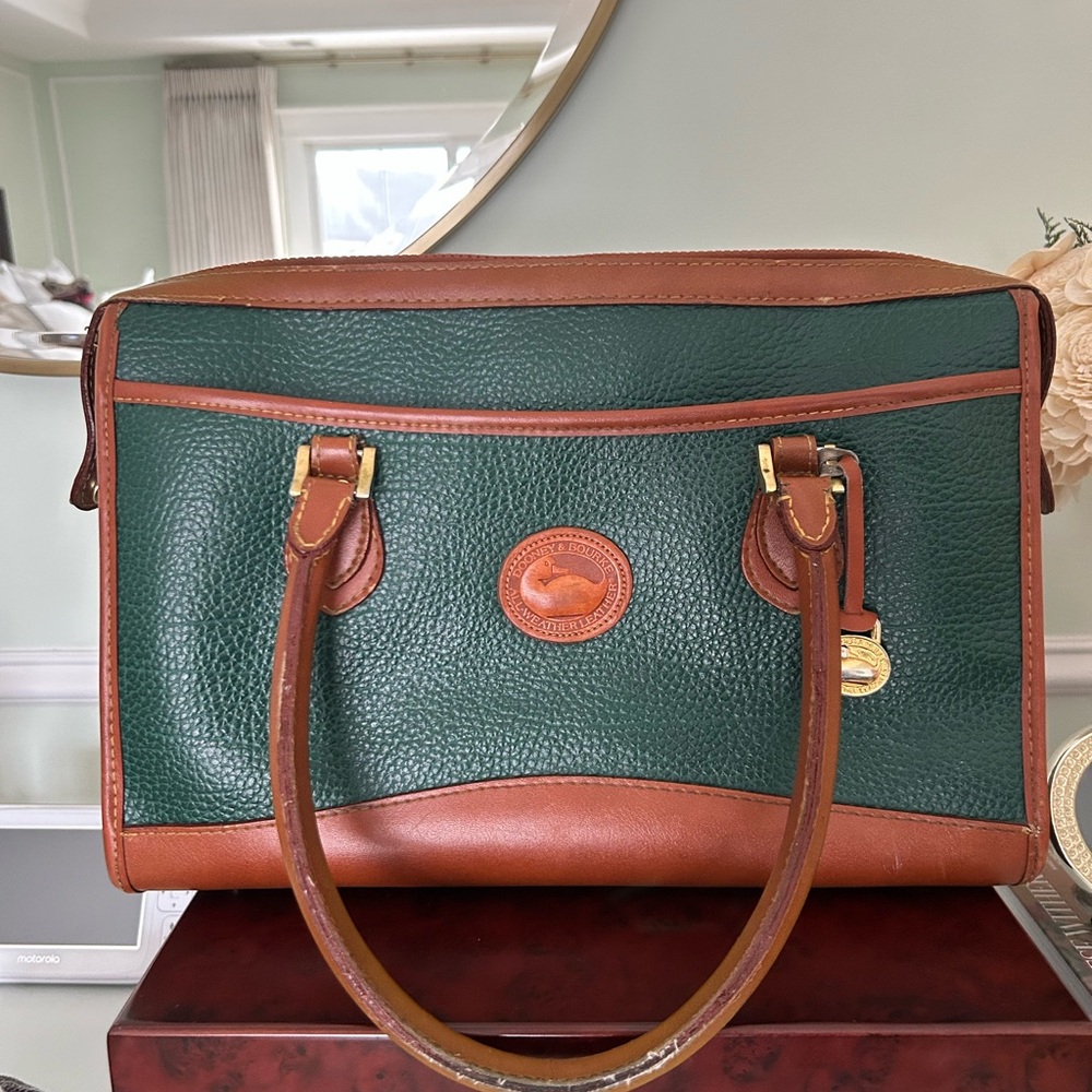 Dooney & Bourke green and pebble handled bag - see descriptions & photos